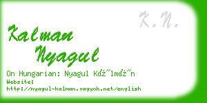 kalman nyagul business card